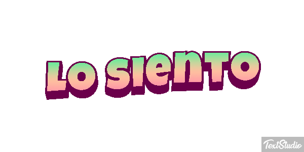 Lo siento Tekst effect