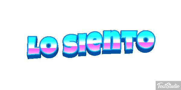 Lo siento Tekst effect