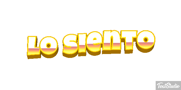Lo siento Tekst effect