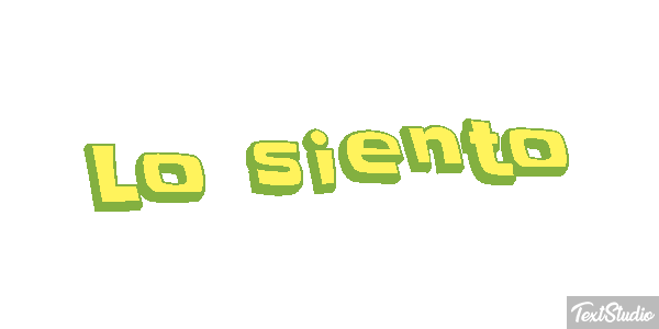 Lo siento Tekst effect