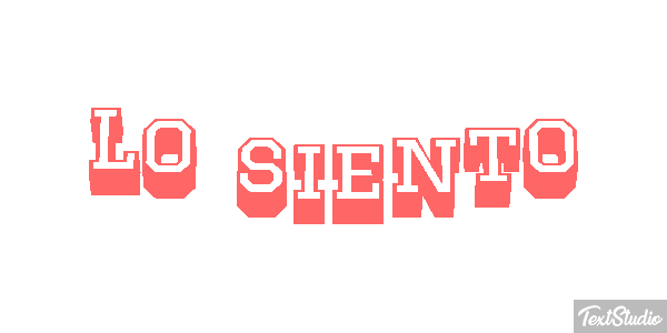 Lo siento Tekst effect