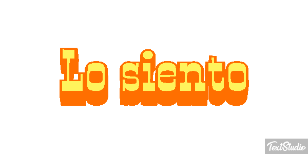 Lo siento Tekst effect