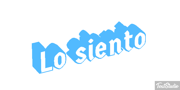 Lo siento Tekst effect