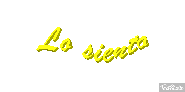 Lo siento Tekst effect