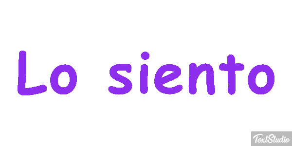 Lo siento Tekst effect