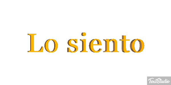 Lo siento Tekst effect