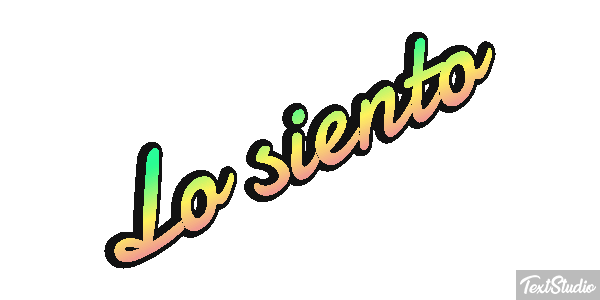 Lo siento Tekst effect