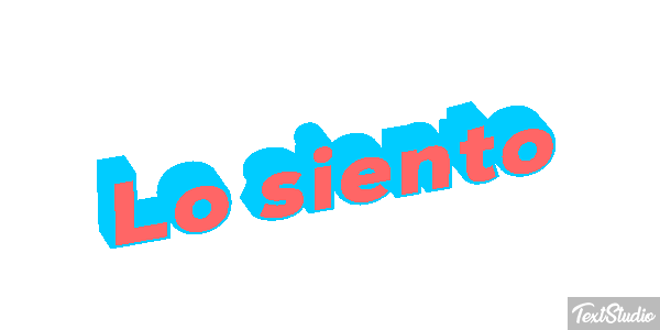 Lo siento Tekst effect