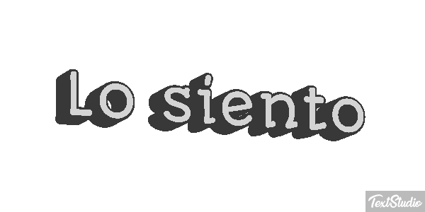 Lo siento Tekst effect