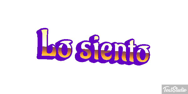Lo siento Tekst effect