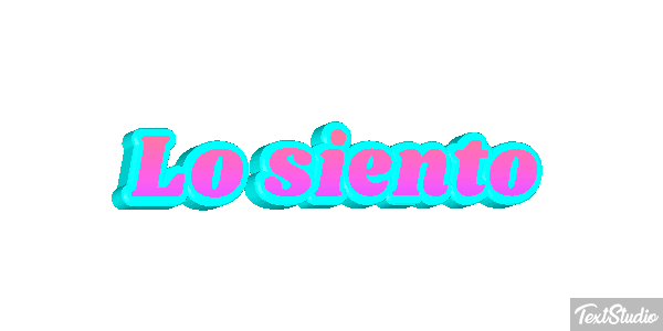 Lo siento Tekst effect