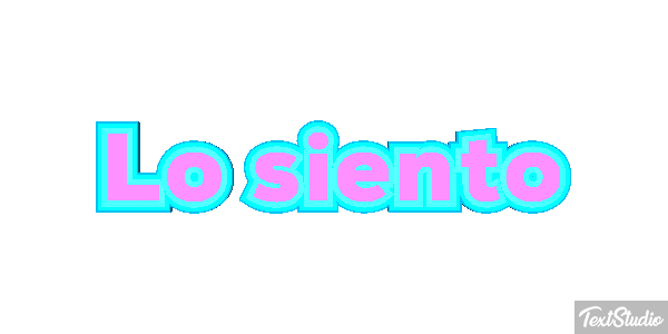 Lo siento Tekst effect