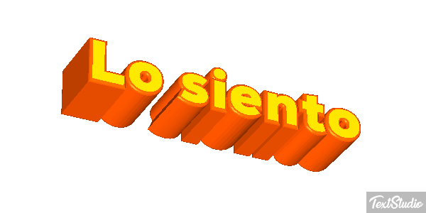 Lo siento Tekst effect