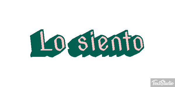 Lo siento Tekst effect