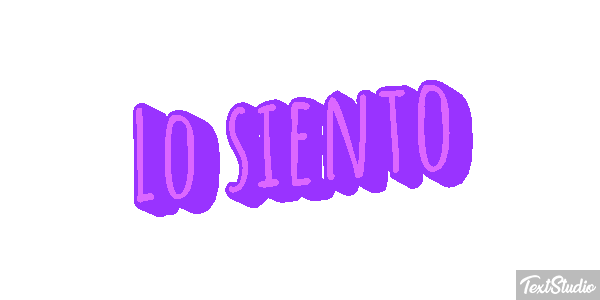 Lo siento Tekst effect