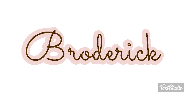 Broderick Text effect