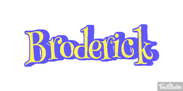 Broderick Text effect