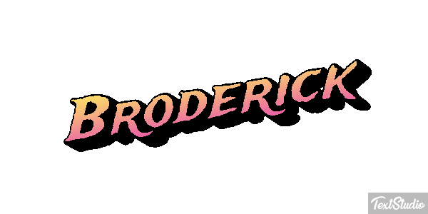 Broderick Text effect