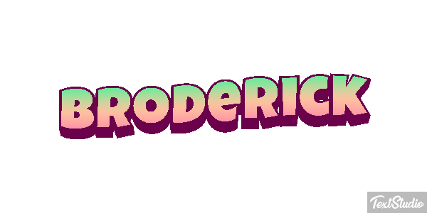 Broderick Text effect
