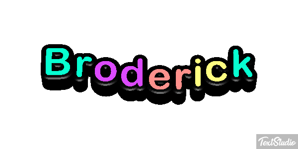 Broderick Text effect