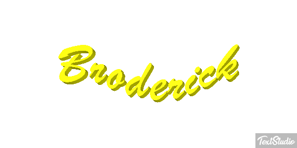 Broderick Text effect