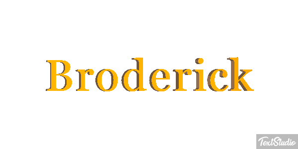 Broderick Text effect