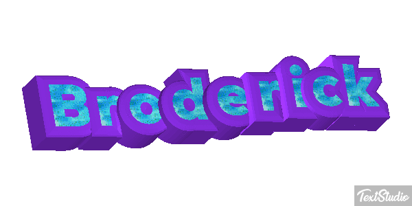 Broderick Text effect