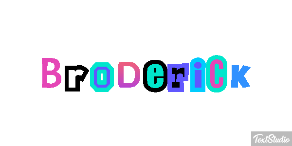 Broderick Text effect