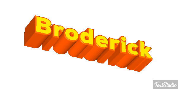 Broderick Text effect