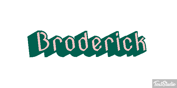 Broderick Text effect