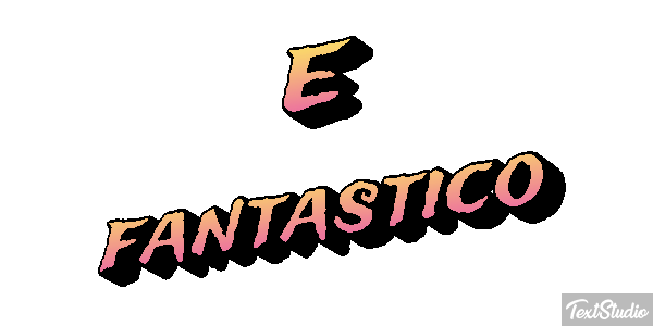 É fantástico Efeito do texto