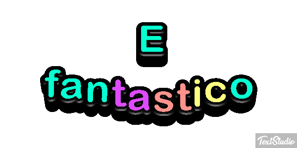É fantástico Efeito do texto