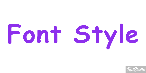 Font Style Efekt tekstowy