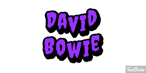 David Bowie Efeito do texto