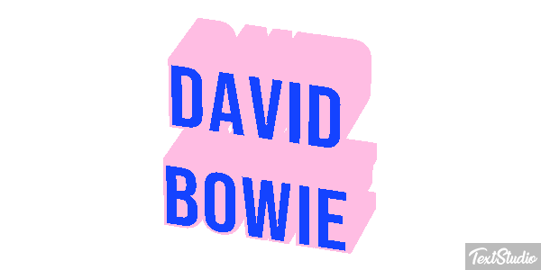 David Bowie Efeito do texto