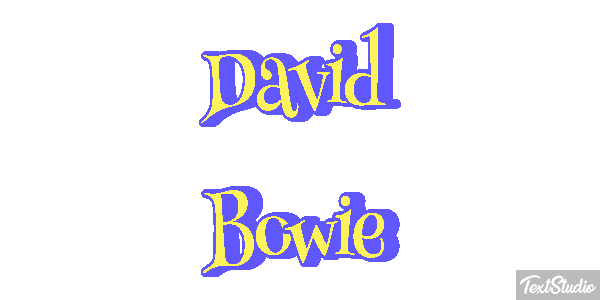 David Bowie Efeito do texto