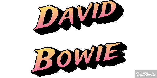David Bowie Efeito do texto
