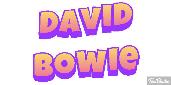 David Bowie Efeito do texto