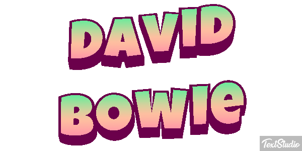 David Bowie Efeito do texto
