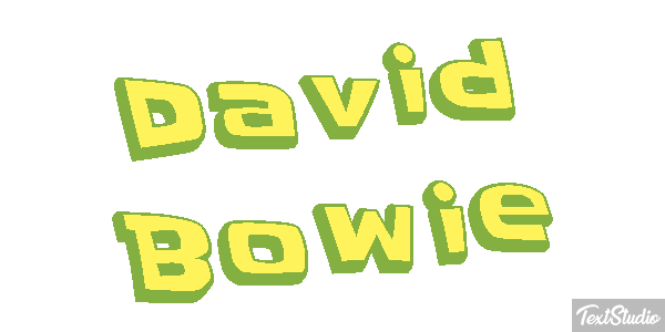 David Bowie Efeito do texto