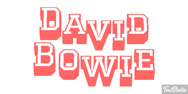 David Bowie Efeito do texto