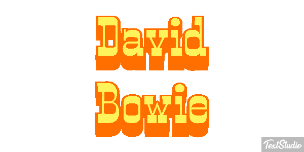 David Bowie Efeito do texto