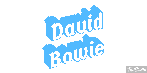 David Bowie Efeito do texto