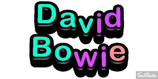 David Bowie Efeito do texto