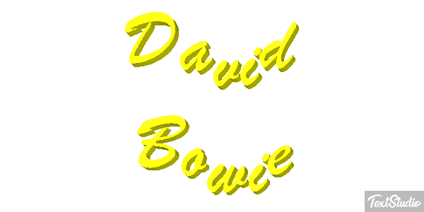 David Bowie Efeito do texto