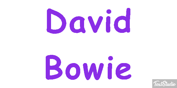 David Bowie Efeito do texto