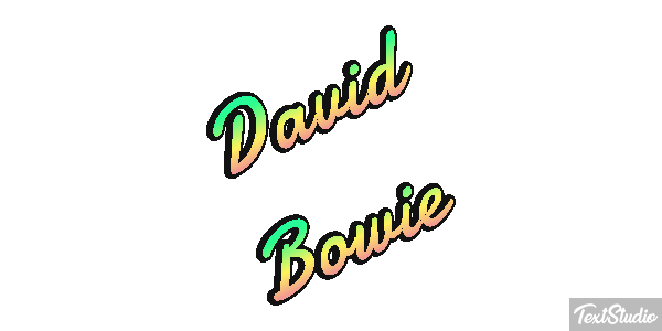 David Bowie Efeito do texto