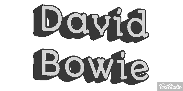 David Bowie Efeito do texto