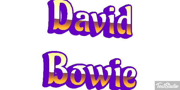 David Bowie Efeito do texto