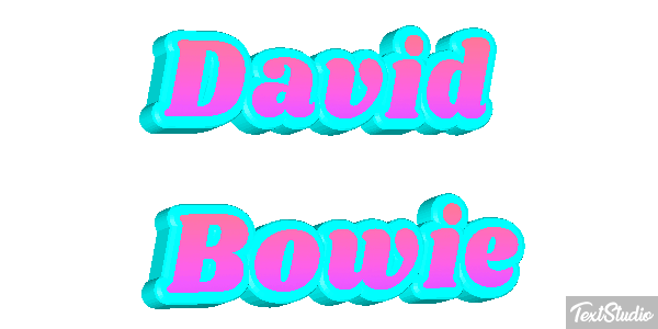 David Bowie Efeito do texto